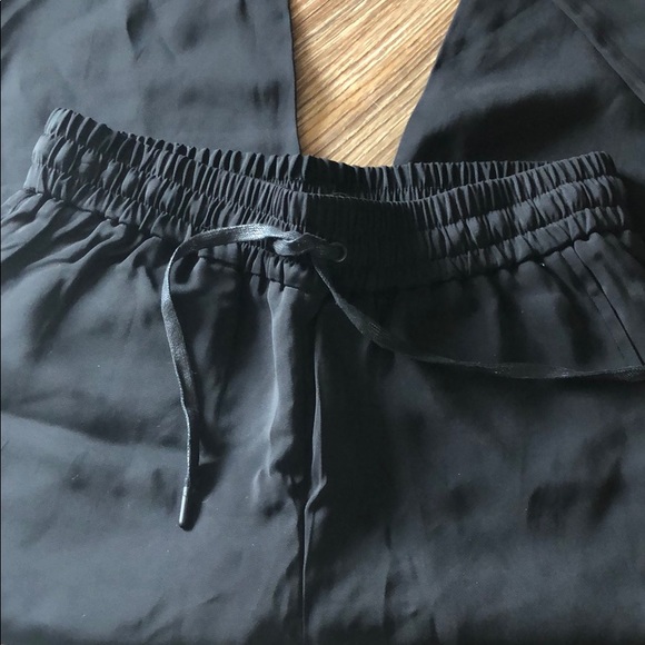 Kendall & Kylie Pants - Kendall + Kylie black drawstring pants